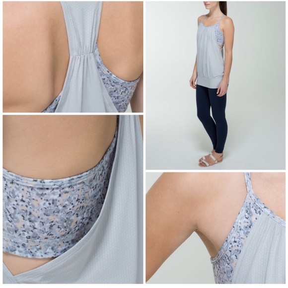 Lululemon No Limits Tank Top Bra Attached Blue Tank | Size 6 | NWOT - Picture 2 of 10